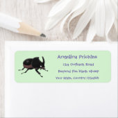 Étiquette Illustration de la caricature du dendroctone du rh (En situation)