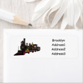 Étiquette Illustration de la locomotive à vapeur (En situation)