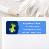 Étiquette Illustration de la luciole vert mou (En situation)