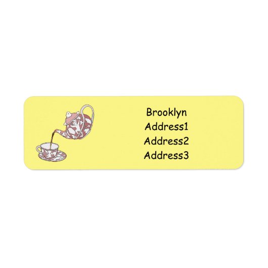 Étiquette Illustration de la série Teacup (Devant)