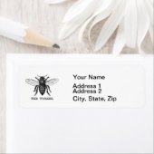 Étiquette Illustration de l'abeille du travailleur vintage (En situation)