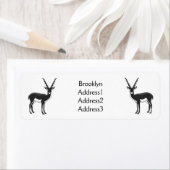 Étiquette Illustration de l'antilope Blackbuck (En situation)