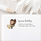 Étiquette Illustration de l'aquarelle mignonne des oiseaux d (En situation)