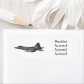 Étiquette Illustration de l'avion de chasse (En situation)