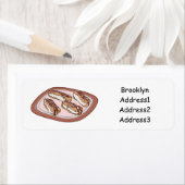 Étiquette Illustration de l'éclair de chocolat (En situation)