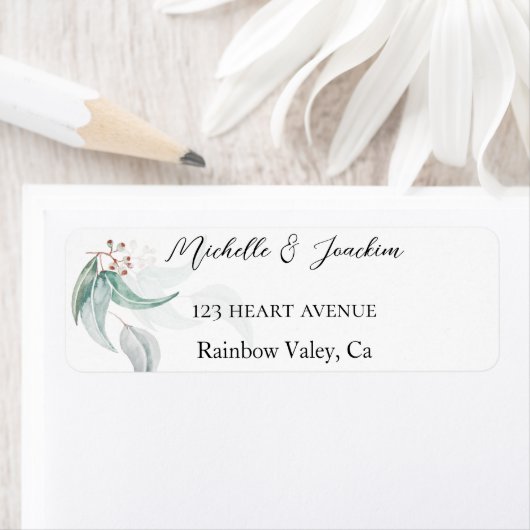 Étiquette Illustration de l'Eucalyptus de l'aquarelle de Boh (En situation)