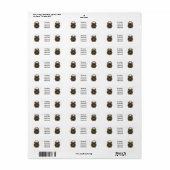 Étiquette Illustration de l'horloge d'alarme (Feuille entière)