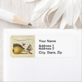 Étiquette Illustration de l'insecte du fruit du papillon (En situation)