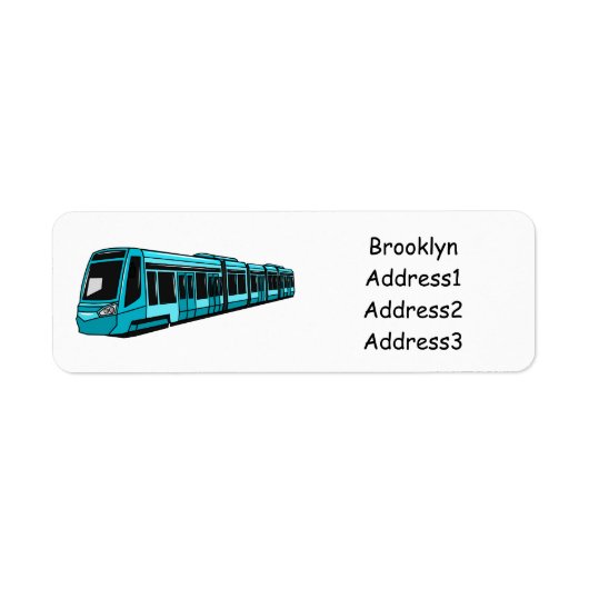 Étiquette Illustration de locomotive électrique (Devant)