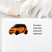 Étiquette Illustration de micro-voiture (En situation)