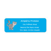 Étiquette Illustration de mignon léopard des neiges (Devant)