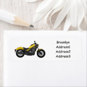 Étiquette Illustration de moto Cruiser (En situation)