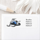 Étiquette Illustration de motoneige (En situation)