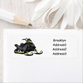 Étiquette Illustration de motoneige (En situation)