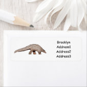 Étiquette Illustration de Pangolin (En situation)