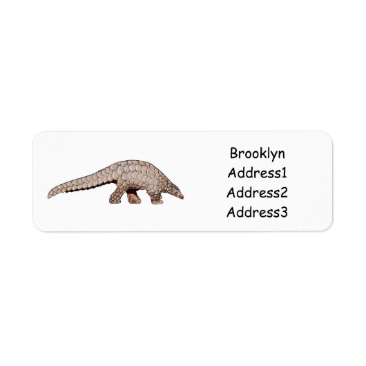Étiquette Illustration de Pangolin (Devant)
