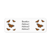 Étiquette Illustration de papillon monarque (Devant)