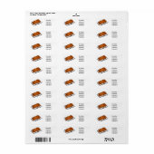 Étiquette Illustration de Peking duck (Feuille entière)