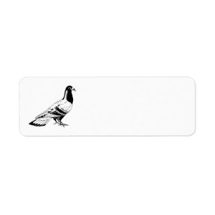 Étiquette Illustration de pigeon voyageur
