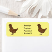 Étiquette Illustration de poulet à la polis chamois (En situation)