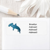 Étiquette Illustration de requin marteau (En situation)