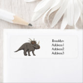 Étiquette Illustration de Styracosaurus (En situation)