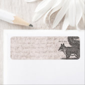 Étiquette Illustration d'écureuil vintage - Écureuils des an (En situation)