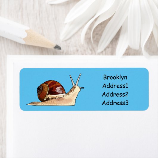 Étiquette Illustration d'escargot (En situation)