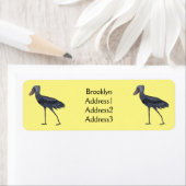 Étiquette Illustration d'oiseau de cordonnier (En situation)