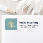 Étiquette Illustration d'Oiseaux oranges modernes dans un gr (En situation)