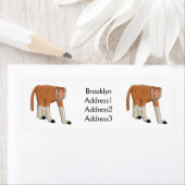 Étiquette Illustration drôle de singe proboscis (En situation)