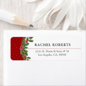 Étiquette Illustration du bouquet saint de Noël (En situation)