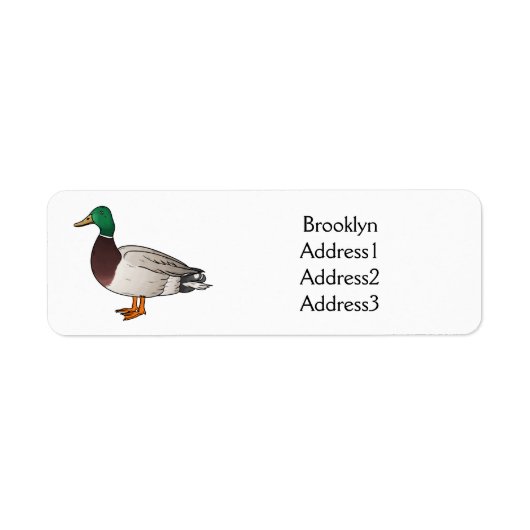 Étiquette Illustration du canard de Majard (Devant)