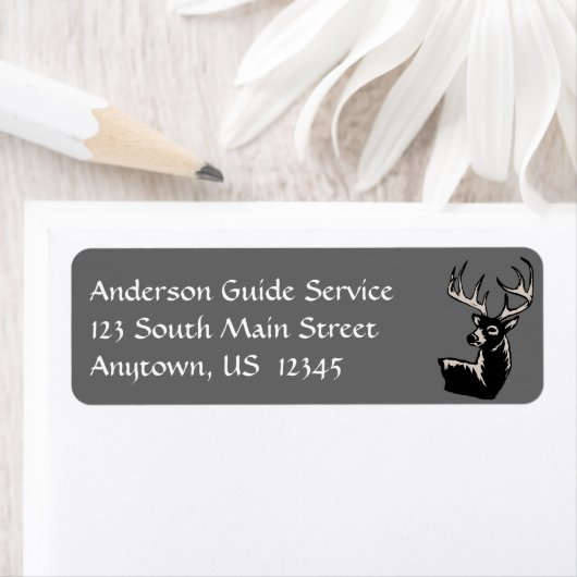 Étiquette Illustration du cerf blanc (En situation)