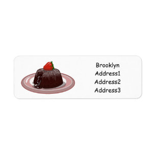 Étiquette Illustration du gâteau de lave au chocolat