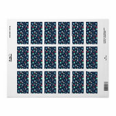 Étiquette Illustration du Motif spatial (Feuille entière)