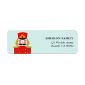 Étiquette Illustration du personnage Nutcracker de Noël (Devant)