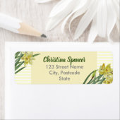 Étiquette Illustration du portrait des jonquilles d'aquarell (En situation)