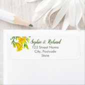 Étiquette Illustration du portrait des jonquilles d'aquarell (En situation)