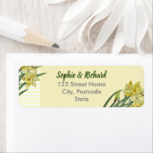 Étiquette Illustration du portrait des jonquilles d'aquarell (En situation)