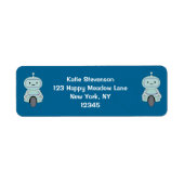 Étiquette Illustration du robot mignon (Devant)