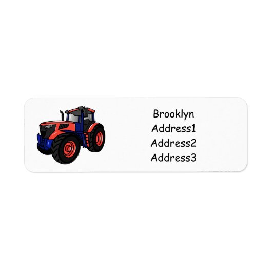 Étiquette Illustration du tracteur (Devant)
