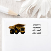 Étiquette Illustration d'un camion à grande échelle (En situation)