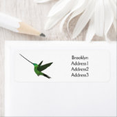 Étiquette Illustration d'un colibri à bec épée (En situation)