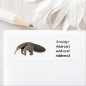 Étiquette Illustration d'un dessin animé d'Anteater (En situation)