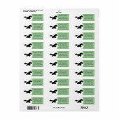 Étiquette Illustration d'un poney de Shetland mignon (Feuille entière)