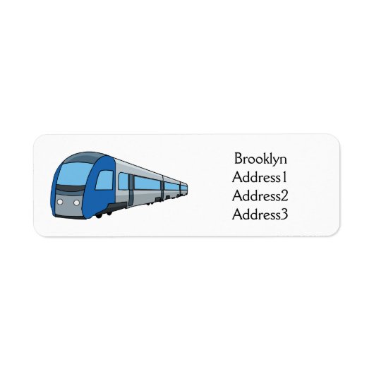 Étiquette Illustration d'un train électrique (Devant)