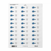 Étiquette Illustration d'un train électrique (Feuille entière)