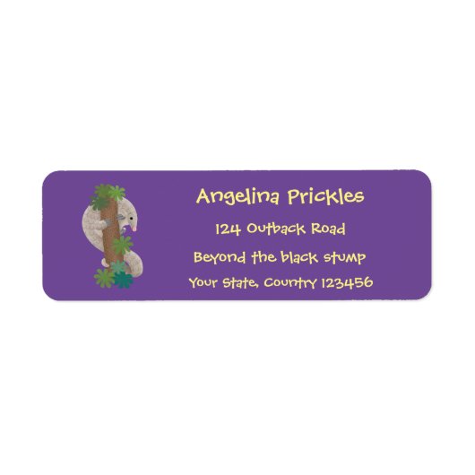 Étiquette Illustration d'une anteure de pangolin mignonne (Devant)