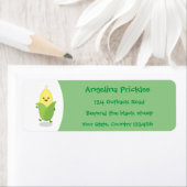 Étiquette Illustration d'une caricature de maïs joyeux (En situation)